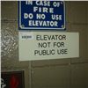 Image 1 : Elevator Not For Public Use Sign From  Giants Stadium (5X12)