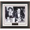 Image 1 : Dean Martin Unsigned Cocoanut Grove LA Drinking B&W 16X20 Photo Leather Framed W/ Frank Sinatra (Ent