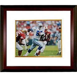 Michael Irvin Signed Dallas Cowboys 16X20 Photo Custom Framed Playmaker (White Jersey Horizontal Vs 