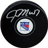 Image 1 : John Moore Signed New York Rangers Puck