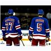 Image 1 : Dan Girardi & Ryan Mcdonagh Dual Signed Line Up For National Anthem 16X20 Photo