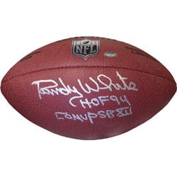 Randy White Signed NFL Wilson Replica Composite Football Dual HOF 94 & CO-MVP SB XII (Silver Logo) (