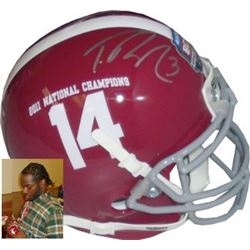 Trent Richardson Signed Alabama Crimson Tide Authentic Schutt Mini Helmet #14 BCS National Champs Lo