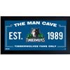 Image 1 : Minnesota Timberwolves Man Cave Sign 10X20 Framed Photo
