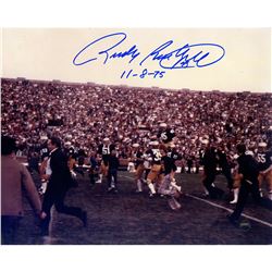 Rudy Ruettiger Signed Carry Off Horizontal 8X10 Photo W/ "11-8-75" Insc