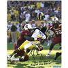 Image 1 : Jadeveon Clowney Hit Vs. Michigan Signed 8X10 Photo W/ "The Hit Heard Round The World" Insc.