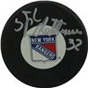 Image 1 : Stephane Matteau Signed NY Rangers Puck