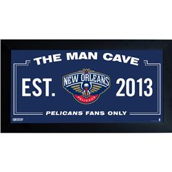 New Orleans Pelicans Man Cave Sign 10X20 Framed Photo
