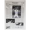 Image 1 : New York Times Cover Reprint Signed By Jesse Orosco - October 28, 1986 Mets Win It, City Loves It