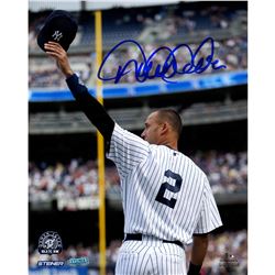 Derek Jeter #2 Waves Hat To Crowd Signed 8X10 Photo