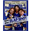 Hanson Brothers Charleston Chiefs Triple Signed Sports Illustrated Cover 8X10 Photo (Signed In Blue)