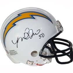 Manti Te'o Signed San Diego Chargers Mini Helmet (Manti Te'o Holo Only)