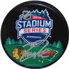 Image 1 : Zach Parise Signed 2016 Stadium Series Dueling Logo Autograph Replica Puck
