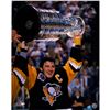 Image 1 : Mario Lemieux Signed 1991 Raising The Cup  16X20 Photo W/ "2X Conn Smythe" Insc  (Reichpm Auth)