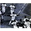 Image 1 : Howard Johnson Signed Greeting Knight Crossing The Plate 1986 WS "Story" 16X20 Photo