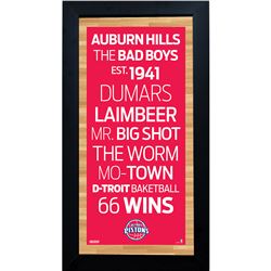 Detroit Pistons Subway Sign 6X12 Framed Photo