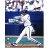 Image 1 : Roberto Alomar Blue Jays White Jersey Swing Vertical 8X10 Photo W/ "HOF" Insc. (MLB Auth)