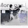 Bud Harrelson Fighting W/ Pete Rose Signed B/W 22X26 Story Canvas