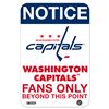 Image 1 : Washington Capitals Fans Only 8X12 Aluminum Sign