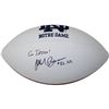Image 1 : Mark Bavaro Signed Notre Dame White Panel Football W/ "#82 ND, Go Irish!" Insc