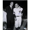 Image 1 : Yogi Berra Signed 16X20 Standing With Joe Dimaggio B/W Photo (MLB Auth)