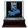 Image 1 : Kansas City Royals Glass Single Baseball Case With Team Logo Background