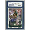 Image 1 : Yoenis Cespedes Signed 2012 Bowman Draft Rookie Card #4 (Slabbed By Steiner)