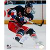 Image 1 : Michael Del Zotto Rangers Slap Shot Vertical Signed 8X10 Photo