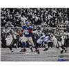 Image 1 : Hakeem Nicks Signed Catch And Run Vs Falcons Horizontal B&W With Color Accents 8X10 Photo (Signed By
