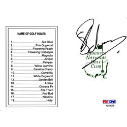 Charl Schwartzel Signed Augusta National Masters Scorecard (PSA/DNA)