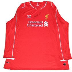 Steven Gerrard Signed Liverpool Home Jersey 2014-15 (Signed On Front) (Icons Auth)