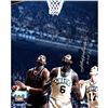 Image 1 : John Havlicek Signed Under Hoop With Russell And Chamberlain 16X20 Photo W/ HOF Insc