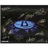 Image 1 : Brooklyn Nets Team Signed “B” Logo Lit Up On Dark Court 16X20 Photo