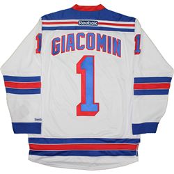 Eddie Giacomin New York Rangers White Jersey Uns (Size L)