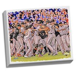 San Francisco Giants 2014 World Series Champions 22X26 Celebration Stretched Canvas
