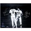 Image 1 : Keith Hernandez & Dwight 'Doc' Gooden Dual Signed Meet At The Mound B&W 16X20 Photo W/ "The Good Doc