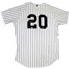 Image 1 : Jorge Posada Signed New York Yankees Authentic Home Jersey (Signed In Silver) (MLB Auth)