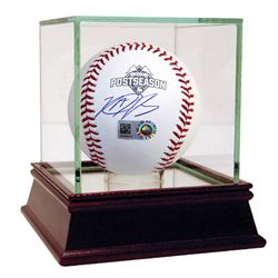 Matt Harvey Signed 2015 Postseason Logo MLB Baseball ( MLB Auth)