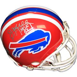 Jim Kelly Signed Buffalo Bills Mini Helmet W/ HOF Insc ( Signed In Silver)