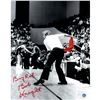 Image 1 : Bob Knight Signed Throwing Chair B&W W/ Red Chair 8X10 Photo W/ "Bury Ref" Insc.