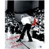 Image 1 : Bob Knight Signed Throwing Chair B&W W/ Red Chair 8X10 Photo W/ "The Ref Went Home " Insc.