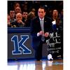 Image 1 : Mike Krzyzewski Signed 1000 Win 8X10 Photo W/ 1000Th Win & Date Insc