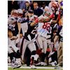 Image 1 : Mario Manningham Signed Super Bowl XLVI Catch Vertical 16X20 Photo