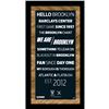 Image 1 : Brooklyn Nets Subway Sign W/ Game Used Net Mini Framed 10X20 Photo (Brick Background)