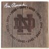 Image 1 : Ara Parseghian Signed Notre Dame Fighting Irish Engraved 7X7 Bench Slab With National Champion Years
