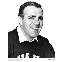 Ara Parseghian Pose Vertical B&W 8X10 Photo Uns.