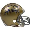 Image 1 : Rudy Ruettiger Signed Notre Dame Replica Mini Helmet W/ "It Took 27 Years To Play 27 Seconds!" Insc