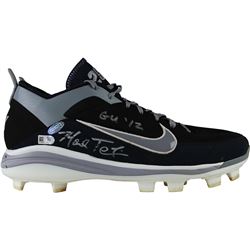 Mark Teixeira Signed Game Used Black/Grey Cleat Pair W/ "GU '12" Insc Size: 13.5
