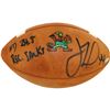 Image 1 : Justin Tuck Signed Notre Dame Game Model Football W/ "ND 24.5 Record Sacks"