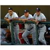 Image 1 : Joe Torre, Don Zimmer And Mel Stottlemyre Triple Signed On Dugout Steps 16X20 Photo (Signed In Blue)